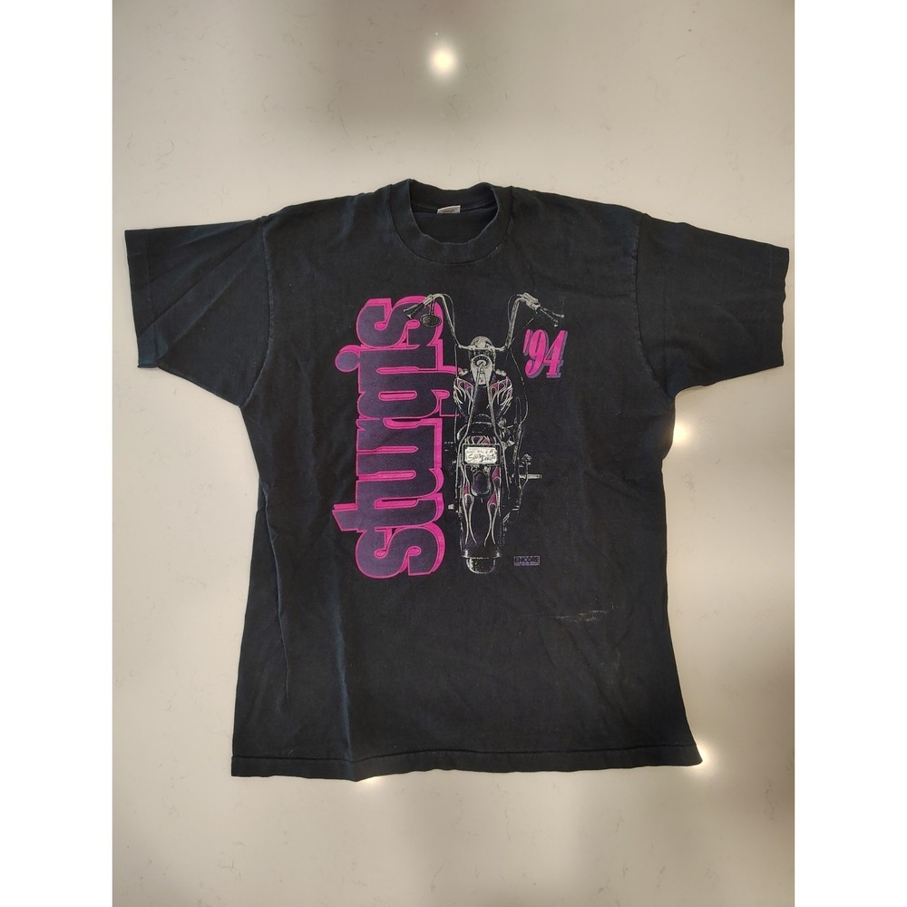 Vintage 1994 Sturgis Motorcycle Rally T-Shirt XL Black Hills 54th Biker Tee